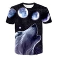 thumbnail image 1 of Niño Animal Lobo camiseta niña ropa niño dibujos animados 1-14 años niños 3D moda camiseta niños verano Cool Hip Hop Street Casual Top6M Gao Jinjia LED, 1 of 2
