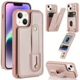 thumbnail image 2 of for iPhone 14 Case with Card Holder Crossbody Lanyard Strap Leather Wallet Case with Magnetic Clasp Kickstand Heavy Duty Protective Back Flip Phone Cover for Women,Rosegold, 2 of 6