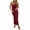 Wine, variant on Sexlip Womens Sleeveless Bodycon Midi Dress Crew Neck Design Soft Fabric Relaxed Silhouette for Evening Events Blue L