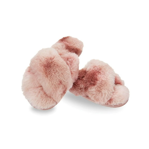 MeMoi Women's Josephine Plush Slippers - Womens - Female (Large, Pink)