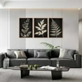 thumbnail image 5 of Black Tan Fern Leaf Framed Canvas Wall Art Set, Minimalist Botanical Wall Decor, Nature Fern Plant Silhouette Wall Painting, Modern Art Print for Living Room, Bedroom, Office 16"x24"x3, 5 of 6