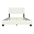 thumbnail image 6 of Home Bedroom Furniture Napoli Faux Leather Upholstered Platform Bed Queen White, 6 of 7