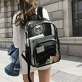 thumbnail image 6 of ALAZA Clear Backpack Mandala Skeleton Sitting PVC Transparent BookBag, 6 of 7