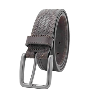 Wrangler Men's Western Basket Weave Leather Belt