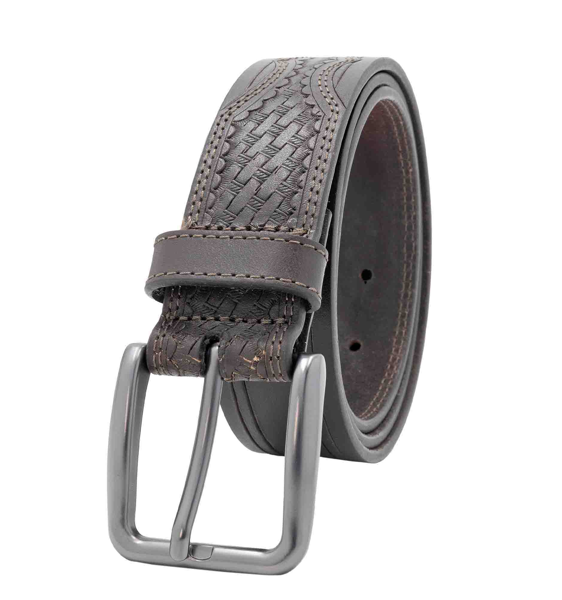 Wrangler Men's Western Basket Weave Leather Belt photo 1