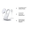 thumbnail image 2 of Cargador inalámbrico magnético para iPhone 15/14/13/12 Series, con soporte de carga Mag Safe y adaptador, compatible con iPhone Magsafe (estándar británico), 2 of 4