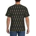 thumbnail image 3 of Bixox Men's Mardi Gras Fleur de Lis Printed Short Sleeve Skinny Athletic T-Shirt, 3 of 6