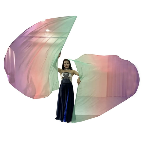 2Pcs Praise Dance Flags Praise Banners Semicircle Worship Wing Flags Worship Flags for Churches Dance Banners