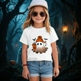 thumbnail image 2 of Staki Toddler Girl Fall Clothes Girls Halloween T Shirt Graphic Tee Tops Kids Casual Short Sleeve Shirt(White,11-12 Years), 2 of 4