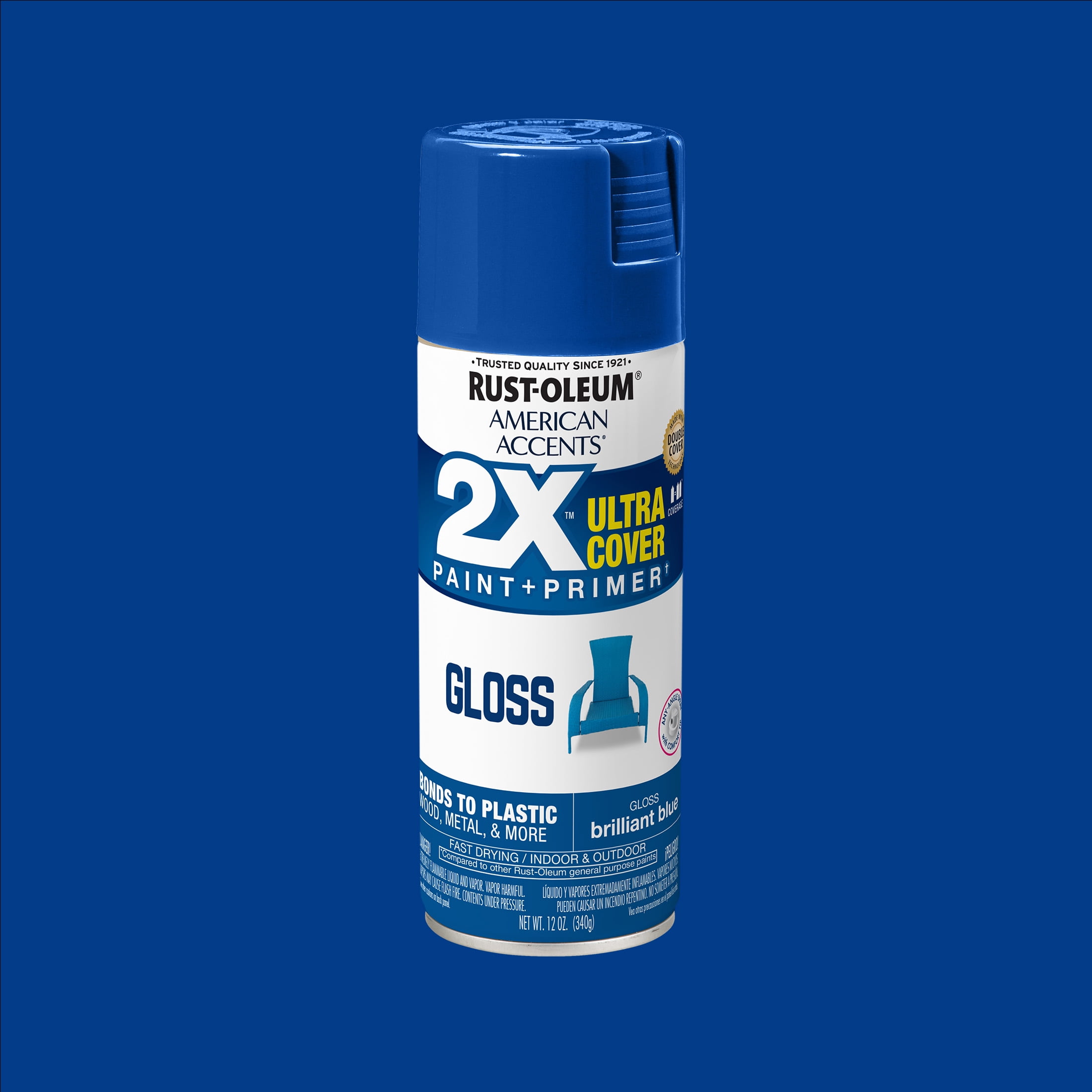 6 pack) Brilliant Blue, Rust-Oleum American Accents 2X Ultra Cover