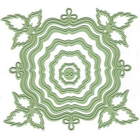 Lea'bilities Cut & Emboss Dies-Nested Frame W/Leaves, .5" To 3"