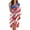 American Flag, variant on Black Western Aztec Women's Nightgown Loose Fit Bathrobes Trendy V Neck Robes with Adjustable Belt Lounge Wear for Travel