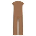 thumbnail image 4 of Gamivast Two Piece Outfits for Women Sleeveless Crew Neck Tank Top & Wide Leg Pants Lounge Sets Solid Elegant Summer Casual Daily Matching Sweatsuits, 4 of 7