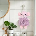 thumbnail image 2 of Unique Bargains 2 Pcs Elephant Hand Towel 7" x 11" Brown/Pink, 2 of 4