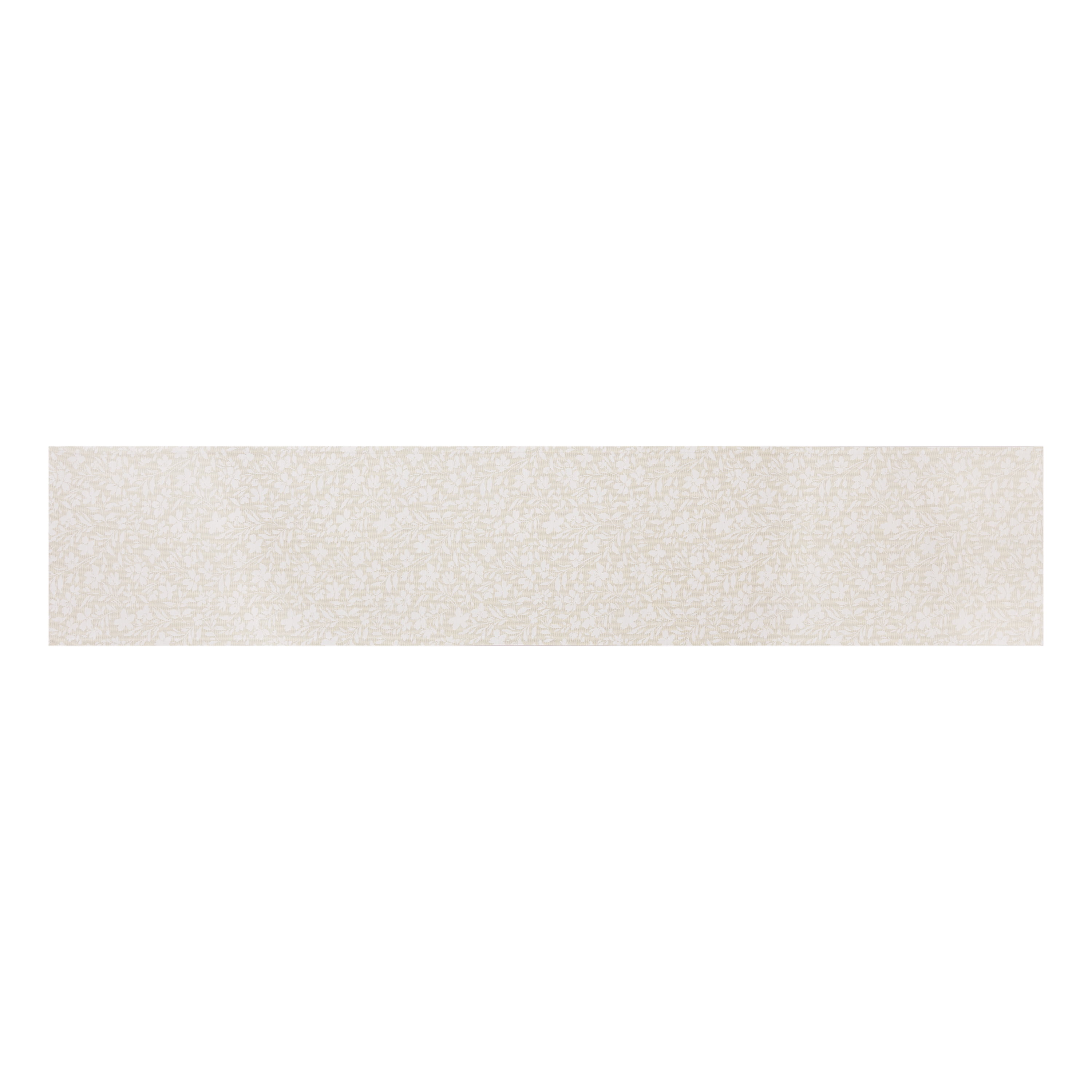 Mainstays Floral Cross Stitch Cotton & Polyester Table Runner - Beige - 14" x 72", 1 Piece
