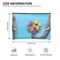 thumbnail image 3 of Cauagu Elephant Trunk Couple Flowers for Tyvek Makeup Bag,Reusable Travel Cosmetic Bag Women Organizer Toiletry Bag Birthday,Gifts for Women Girlfriend Mom Teacher 6.5’’*8.9’’, 3 of 7