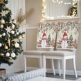 thumbnail image 3 of Winter Snowman Chair Covers Set of 1 Christmas Tree Leaves Elk Flower Beige Letter Chair Back Covers Stretch Removable Washable Slipcovers Protector for Dining Room Kitchen Party Decor, 3 of 5