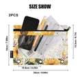 thumbnail image 4 of FORMRS 2 Pack Pencil Pouch for 3 Ring Binder with Clear Window Zipper Case, Beige Sunflowers, 4 of 6
