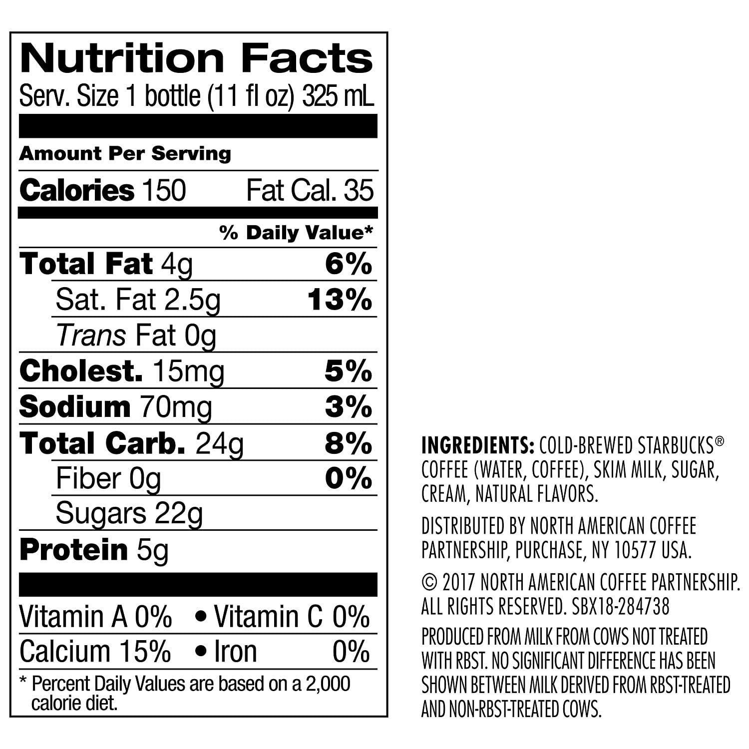 33 Starbucks Bottled Frappuccino Nutrition Label Labels