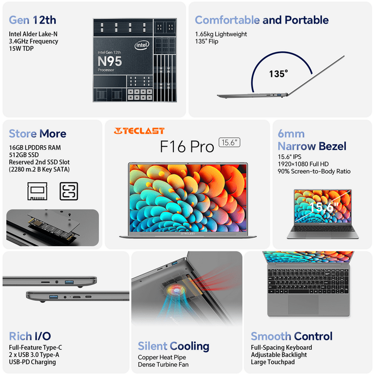 TECLAST Windows 11 Pro Notebook Computer 15.6 TECLAST Windows 11 Pro Notebook Computer 15.6