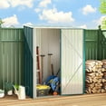 thumbnail image 2 of Outsunny 5'x3' Outdoor Storage Shed w/ Single Door, Green, 2 of 10