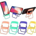 thumbnail image 1 of 4 Pcs Mini Chair Phone Holder Chair Cell Shape Cellphone Stand Cute Phone Holder Foldable Folding Adjustable Phone Stand, 1 of 5
