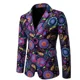 thumbnail image 4 of Chaqueta de traje de fiesta corta con estampado para hombre, chaqueta corta con estampado, blazer para hombre, elegante, de moda, simple, con botones, moda 2024, ropa masculina, 4 of 5