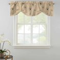 thumbnail image 2 of Tie Up Valances for Windows, Black Khaki Adjustable Valance Curtains Window Treatment for Living Room/Bedroom Windows, Spring Flora Rod Pocket Kitchen Curtains & Drapes 42x12 Inch, 2 of 9
