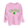 thumbnail image 5 of Charella Sweatshirts for Women St Patricks Day Decorations Long Sleeve Crewneck Tops 2024 Trendy T-shirt,Pink,L, 5 of 5