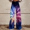 thumbnail image 2 of Workout Casual Pants for Women Independence Day Wide Leg Pants Woman Elastic High Waist Pants Lightweight Plus Size Casual Summer Sweatpants Pants L, 2 of 6
