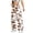 Coffee, variant on Women Cow Print Wide Leg Pants High Waist Button Fly Loose Jeans Style Brown for Size M