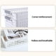 thumbnail image 5 of Cesta de plástico blanco con asa - Caja plegable para ropa de ropa, juguetes y material deportivo - 5 opciones de talla, 5 of 6