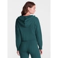 thumbnail image 3 of No Boundaries Cable Knit Zip Up Sweater with Hood, Women's XXS-XXL, 3 of 6