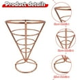 thumbnail image 6 of YWMJZEU French Fries Stand Fashion Fried Food Basket for Picnic Kitchen Food Serving Gold, 6 of 9