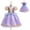 A, variant on Princess Costume for Girls Female Sequins Christmas Cosplay Dress 3-9Y