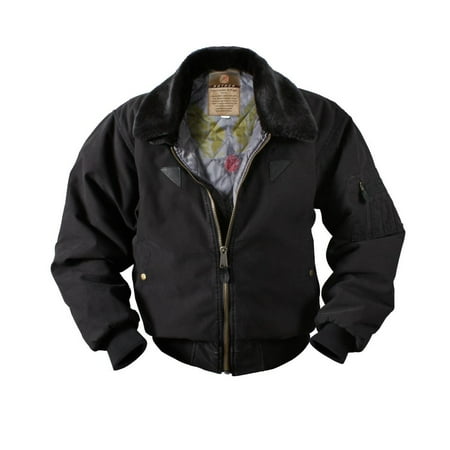 Vintage Black Bomber-Flight Jacket, Mens Sizes, (Best Vintage Leather Jackets)