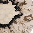 thumbnail image 5 of Unique Bargains Floral Double Layer Shower Cap 1 Pc Coffee Color Floral, 5 of 5