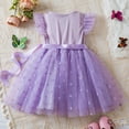 thumbnail image 3 of Juslio Dresses for Girls Round Neck Kids Flower Clothing Short Sleeve Girl Dress, 3 of 9