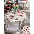 thumbnail image 5 of Outdoor Tablecloths with Umbrella Hole & Zipper, Pink Spring Floral Round Tablecloth 54 Inch, Farmhouse Flowers Modern Art Waterproof Table Cloth, Patio/Pool/Picnic Table Covers, 5 of 8