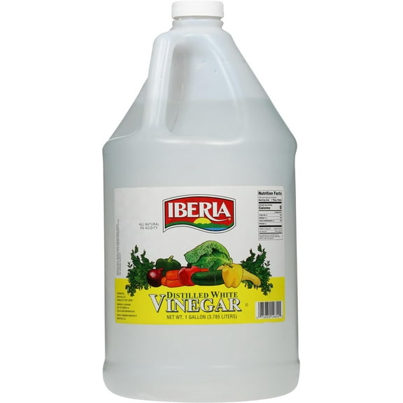 Iberia All Natural Distilled DEF29 White Vinegar, 1 Gallon - 5% Acidity