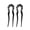A, variant on U-Shape Crystal Rhinestone Double Prong Hair Pin Stick Hairpin Is Sweet 2pcs