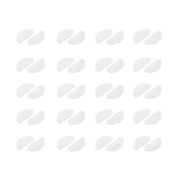 Silicone Eyeglasses Nose Pads - 20 Pairs, Universal Fit, Comfortable - for Glasses/Frames, Nose Pressure Relief, Anti-