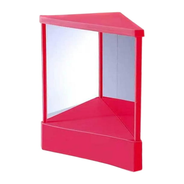 Espejo retrovisor sin marcha atrás, espejo invertido, uso versátil, suave, transparente, espejo real ME rojo rosado