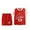 1-Red374, variant on Byoo Big Boy Number Print Basketball Outfit Set Short Sleeve Contrast Neck Tee Mesh Shorts Cloth Set Sporty Active Tracksuit
