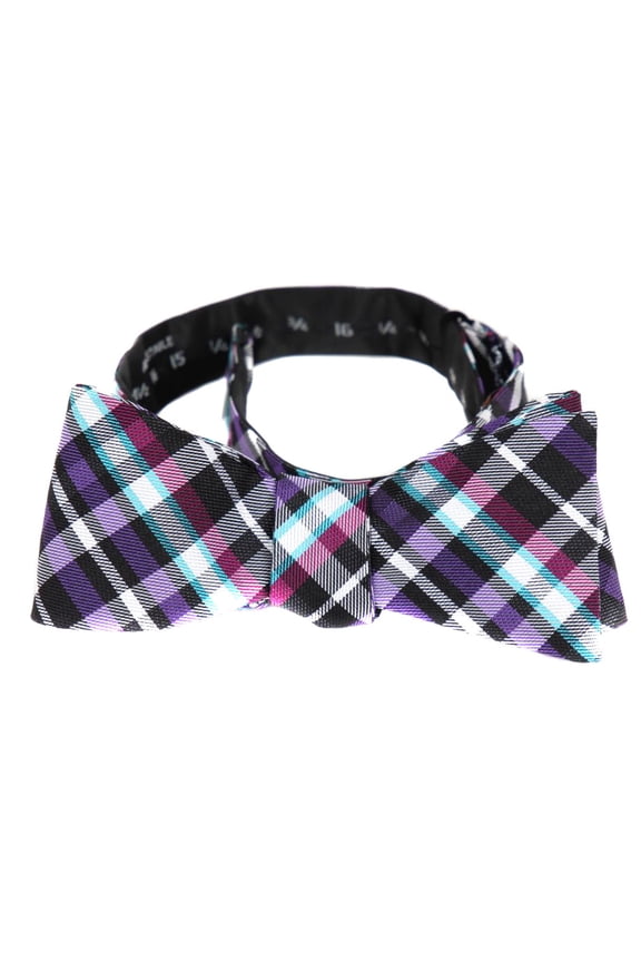 - Mens Aficionado Self Tie Bow Tie Black Purple