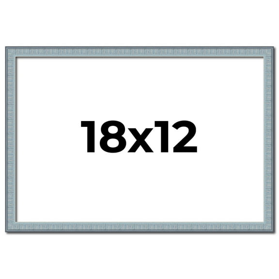 18x12 Frame Rustic Sky Blue Solid Wood Picture Frame | 0.75 Inch Moulding Width |Includes UV