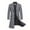 Gray, variant on Herrnalise Men's Autumn And Winter Business Medium Long Woolen Overcoat Fashion Stand Up Collar Plus Cotton Thickened Warm Fashion Coat Gray