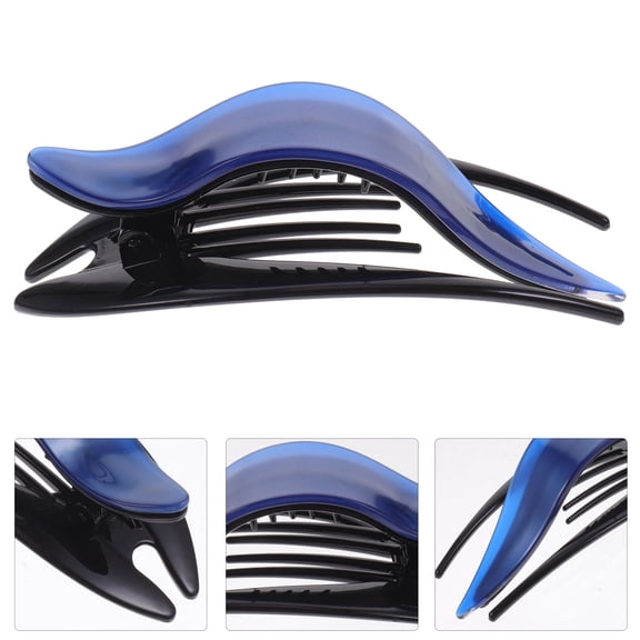 LOLIPPYY Blue French Hair Pin Flat Claw Clip for Home Use with Strong Grip and Durable