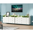 thumbnail image 4 of Yiwa Commode à 9 Tiroirs avec DEL, Armoire de Rangement Moderne Haute en Bois avec Lumières RVB Contrôlées par Application et Station de Recharge Intégrée (3 Prises/2 USB) pour Chambre, Garde-Robe, Salon, 4 of 8