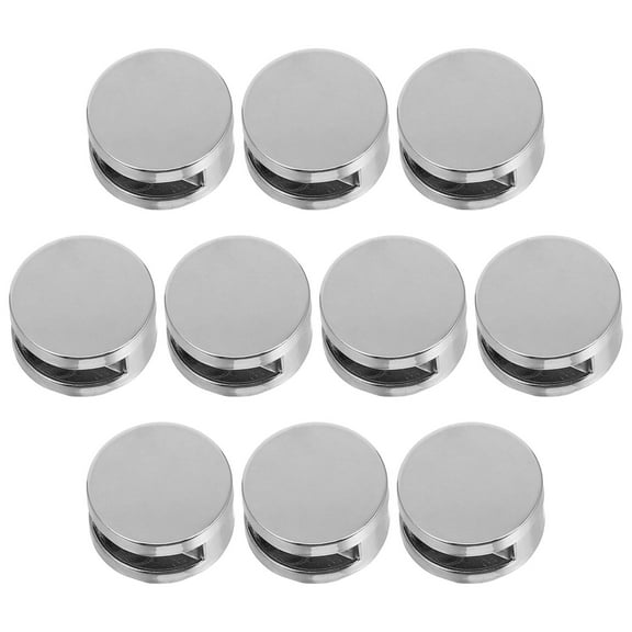 Siliaire 10Pcs Silver Zinc Alloy Mirror Clips for Garage Renovation Glass Mirror Clips 1.1x1.1x0.5in